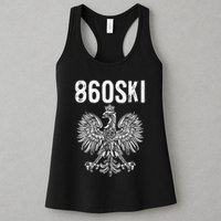 Hartford Connecticut Polish Eagle Flag Pride 860 Area Code Womens Tank Top