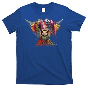 Highland Cow Print Animal Print ' Oliver ' Gift T-Shirt