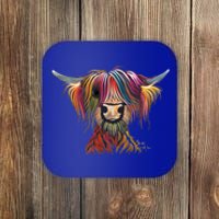 Highland Cow Print Animal Print ' Oliver ' Gift Coaster