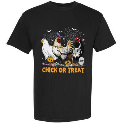 Halloween Chicken Pumpkin Chick Or Treat Spooky Season Garment-Dyed Heavyweight T-Shirt