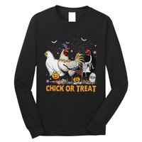 Halloween Chicken Pumpkin Chick Or Treat Spooky Season Long Sleeve Shirt