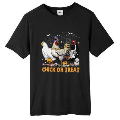 Halloween Chicken Pumpkin Chick Or Treat Spooky Season Tall Fusion ChromaSoft Performance T-Shirt