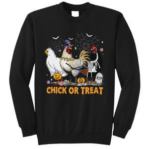 Halloween Chicken Pumpkin Chick Or Treat Spooky Season Tall Sweatshirt