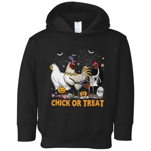 Halloween Chicken Pumpkin Chick Or Treat Spooky Season Toddler Hoodie