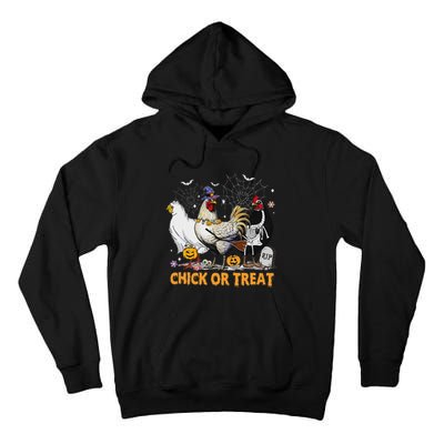 Halloween Chicken Pumpkin Chick Or Treat Spooky Season Tall Hoodie