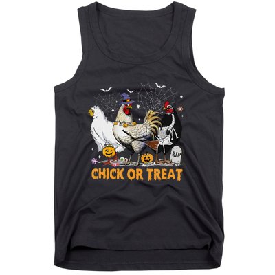 Halloween Chicken Pumpkin Chick Or Treat Spooky Season Tank Top