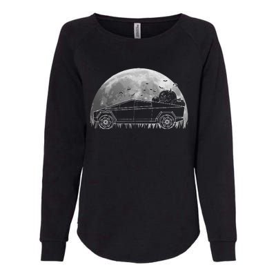 Halloween CyberTrucks Pumpkin Truck EV Electric Car Lover Womens California Wash Sweatshirt