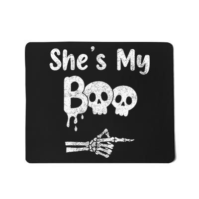 Halloween Couples Pajama Set Spooky Skull Design Mousepad