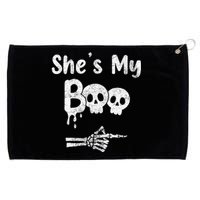 Halloween Couples Pajama Set Spooky Skull Design Grommeted Golf Towel