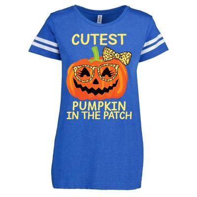 Halloween Cutest Pumpkin In The Patch Girl Halloween Pumpkin Enza Ladies Jersey Football T-Shirt