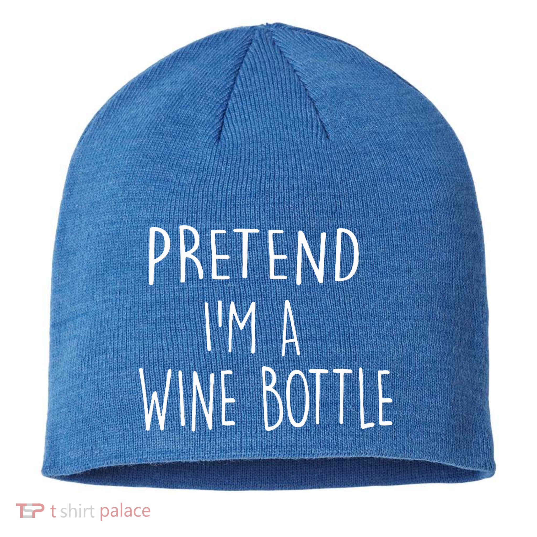 Halloween Costume Pretend I'm A Wine Bottle Simple Easy Sustainable Beanie