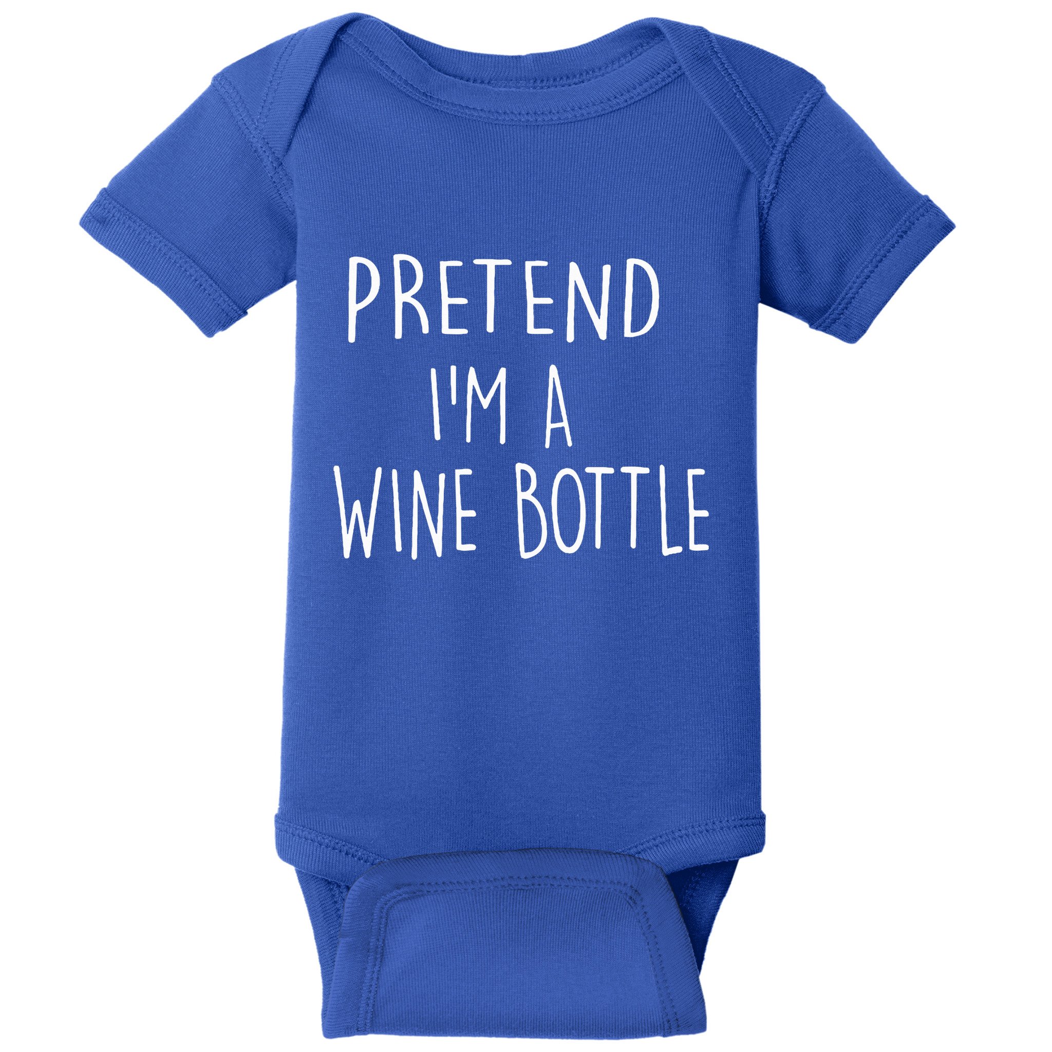 Halloween Costume Pretend I'm A Wine Bottle Simple Easy Baby Bodysuit