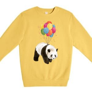 Happy Celebration Panda Balloon Premium Crewneck Sweatshirt