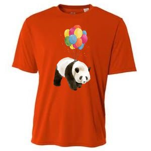 Happy Celebration Panda Balloon Cooling Performance Crew T-Shirt