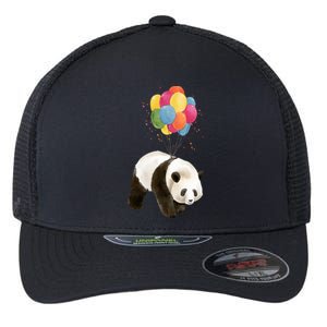 Happy Celebration Panda Balloon Flexfit Unipanel Trucker Cap