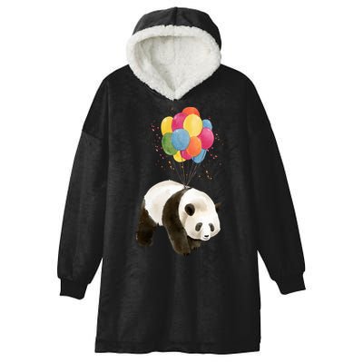Happy Celebration Panda Balloon Hooded Wearable Blanket