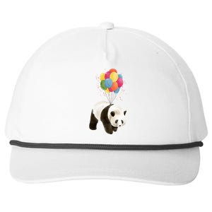 Happy Celebration Panda Balloon Snapback Five-Panel Rope Hat