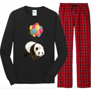 Happy Celebration Panda Balloon Long Sleeve Pajama Set