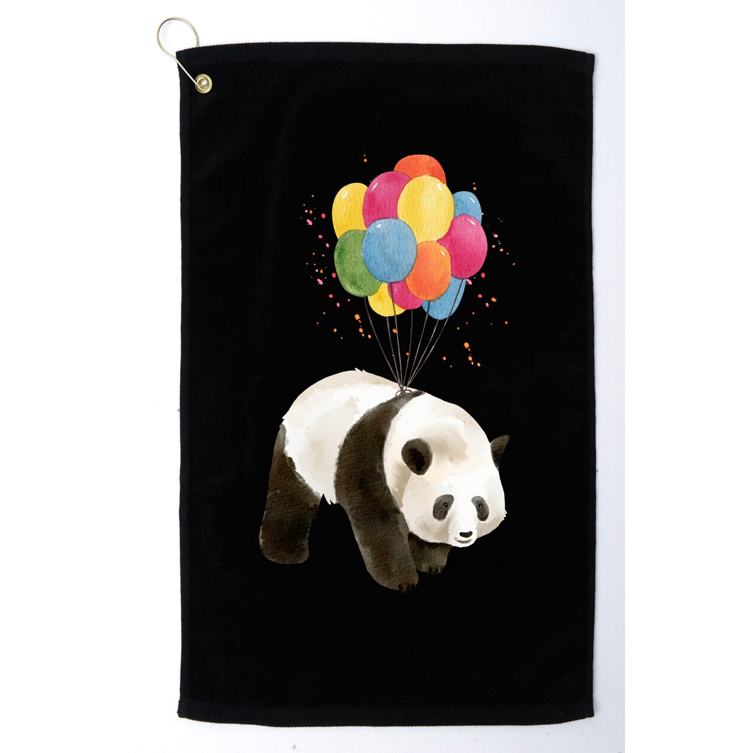 Happy Celebration Panda Balloon Golf Towel