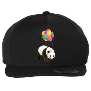 Happy Celebration Panda Balloon Wool Snapback Cap