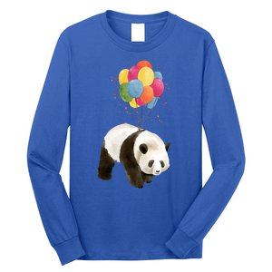 Happy Celebration Panda Balloon Long Sleeve Shirt