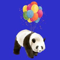 Happy Celebration Panda Balloon Tall T-Shirt