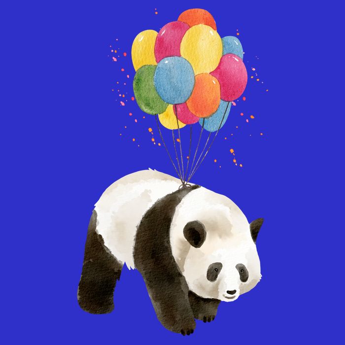 Happy Celebration Panda Balloon Tall T-Shirt