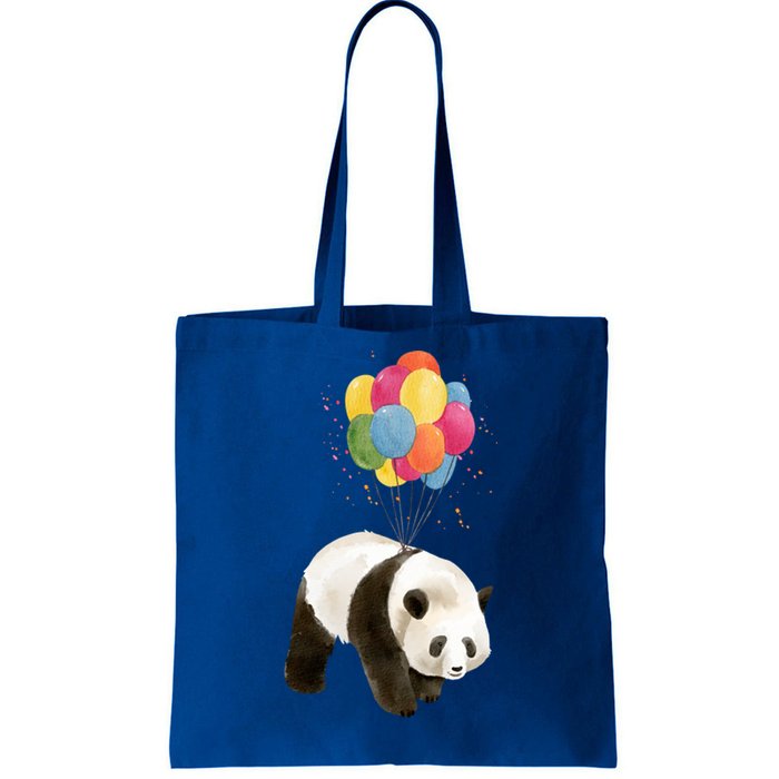 Happy Celebration Panda Balloon Tote Bag