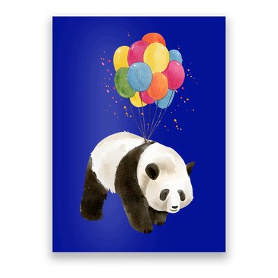 Happy Celebration Panda Balloon Poster