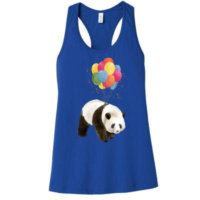 Happy Celebration Panda Balloon Women's Racerback Tank