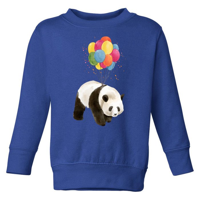 Happy Celebration Panda Balloon Toddler Sweatshirt