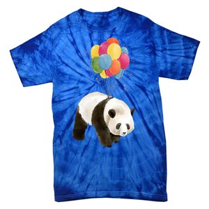 Happy Celebration Panda Balloon Tie-Dye T-Shirt