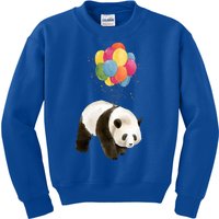 Happy Celebration Panda Balloon Kids Sweatshirt