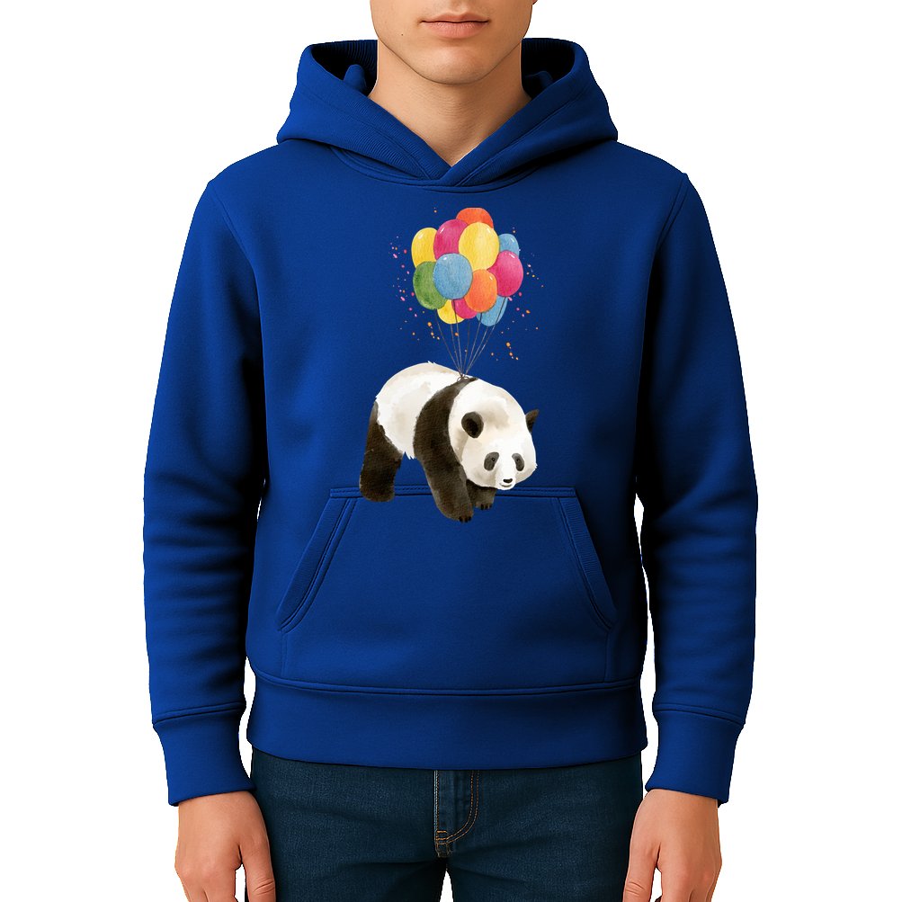 Happy Celebration Panda Balloon Kids Hoodie