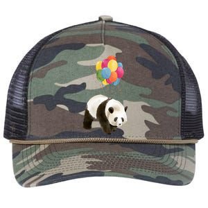 Happy Celebration Panda Balloon Retro Rope Trucker Hat Cap