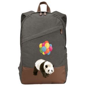 Happy Celebration Panda Balloon Cotton Canvas Backpack