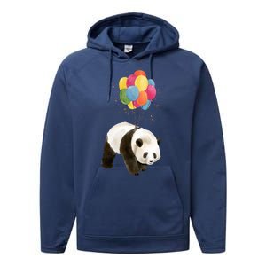 Happy Celebration Panda Balloon Performance Fleece Hoodie