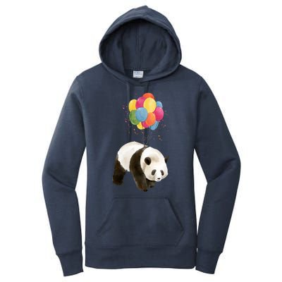 Happy Celebration Panda Balloon Women's Pullover Hoodie