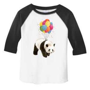 Happy Celebration Panda Balloon Toddler Fine Jersey T-Shirt