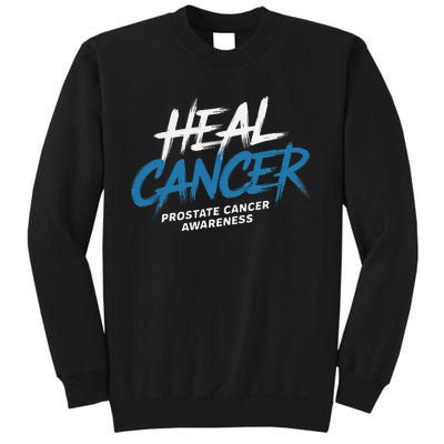 Heal Cancer Prostate Cancer Awareness Month Ribbon Sweatshirt