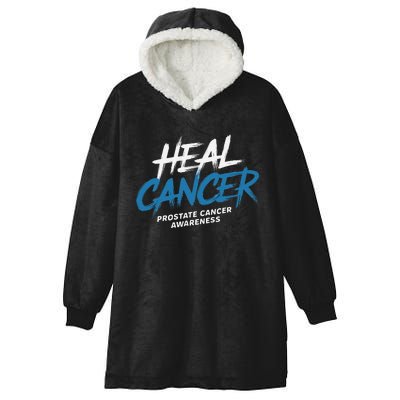 Heal Cancer Prostate Cancer Awareness Month Ribbon Hooded Wearable Blanket