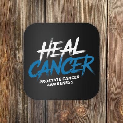 Heal Cancer Prostate Cancer Awareness Month Ribbon Coaster