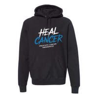 Heal Cancer Prostate Cancer Awareness Month Ribbon Premium Hoodie