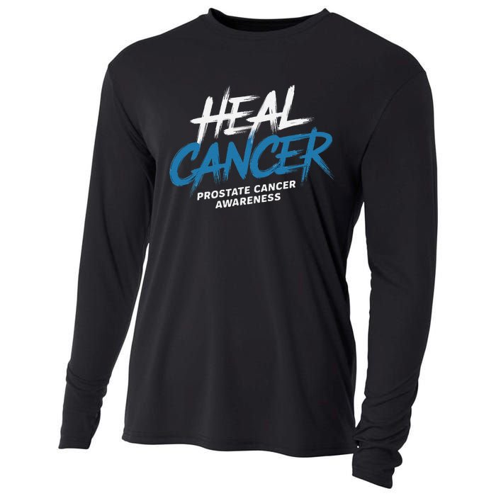 Heal Cancer Prostate Cancer Awareness Month Ribbon Cooling Performance Long Sleeve Crew