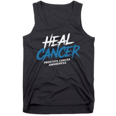 Heal Cancer Prostate Cancer Awareness Month Ribbon Tank Top