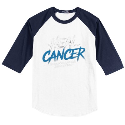 Heal Cancer Prostate Cancer Awareness Month Ribbon Baseball Sleeve Shirt