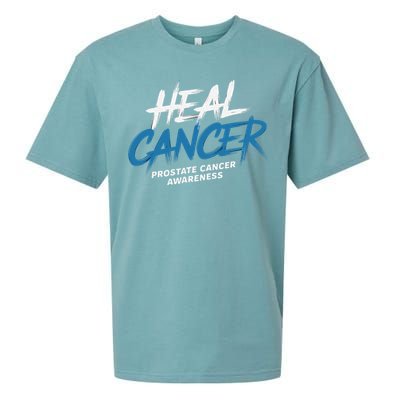 Heal Cancer Prostate Cancer Awareness Month Ribbon Sueded Cloud Jersey T-Shirt