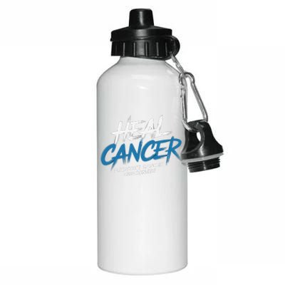 Heal Cancer Prostate Cancer Awareness Month Ribbon Aluminum Water Bottle