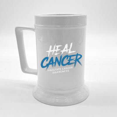 Heal Cancer Prostate Cancer Awareness Month Ribbon Beer Stein