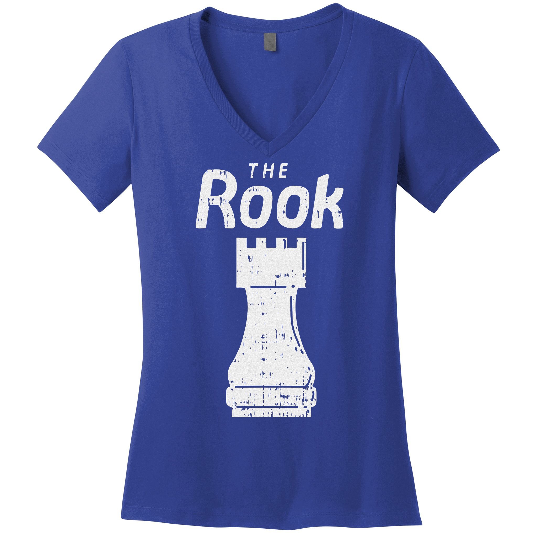 Halloween Chess Piece The Rook Matching Costume Women's V-Neck T-Shirt